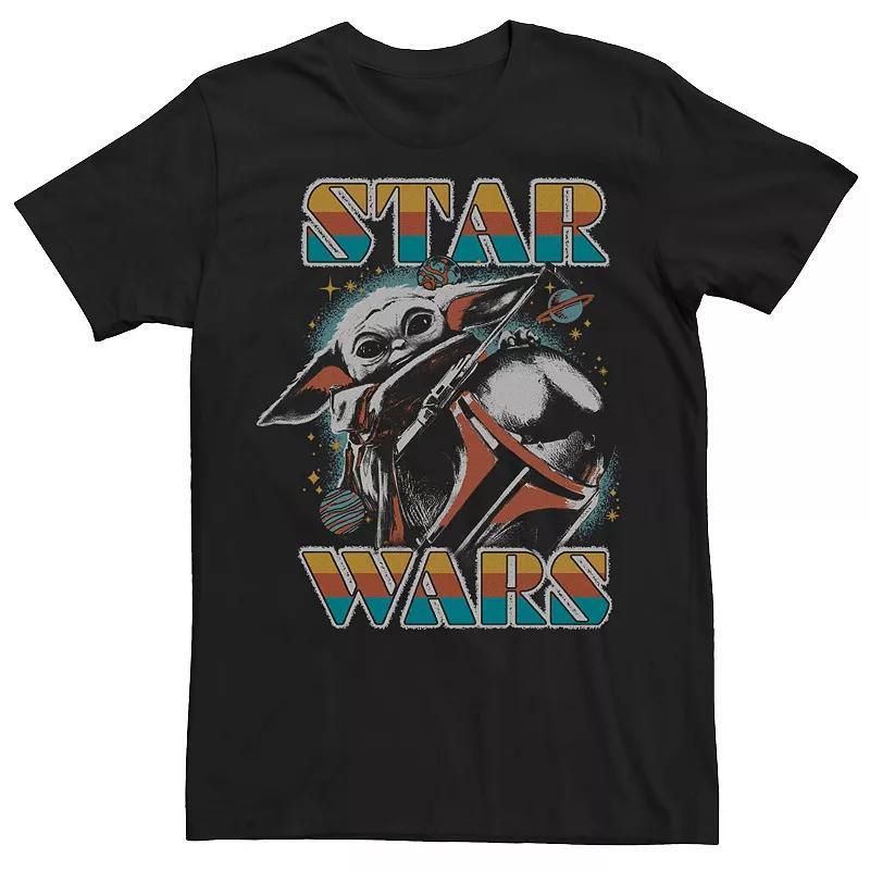 Mens Star Wars The Mandalorian Mando And The Child In Space Graphic Tee Product Image