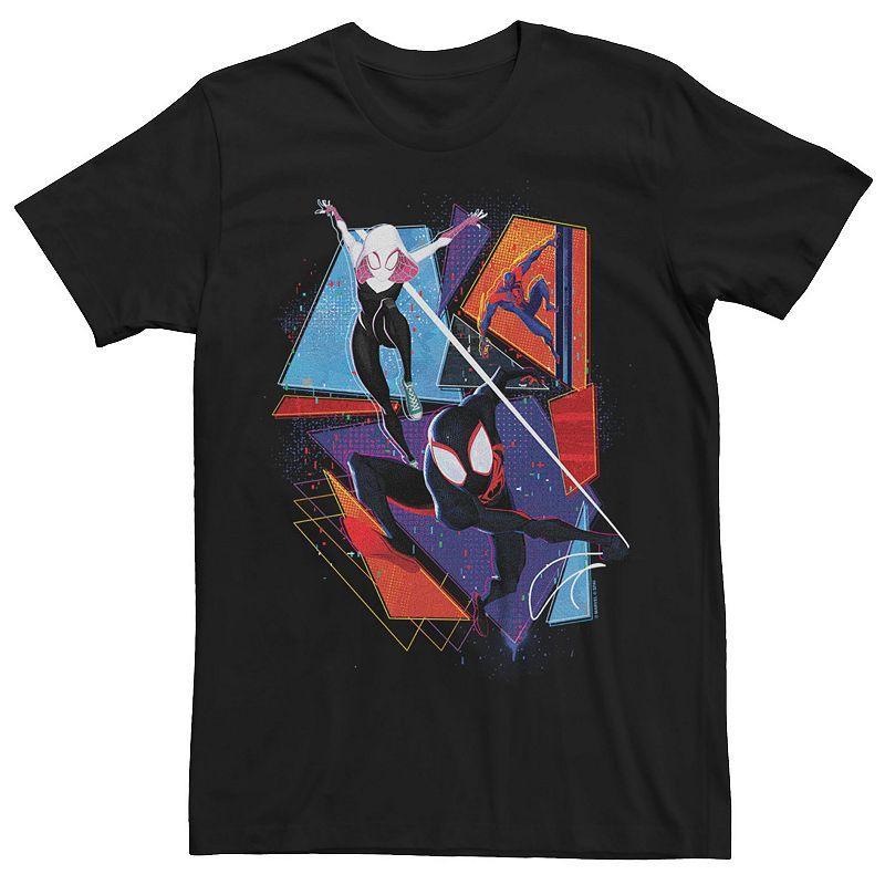 Mens Marvel Spiderman Across The Spider Verse Group Graphic Tee Black Product Image