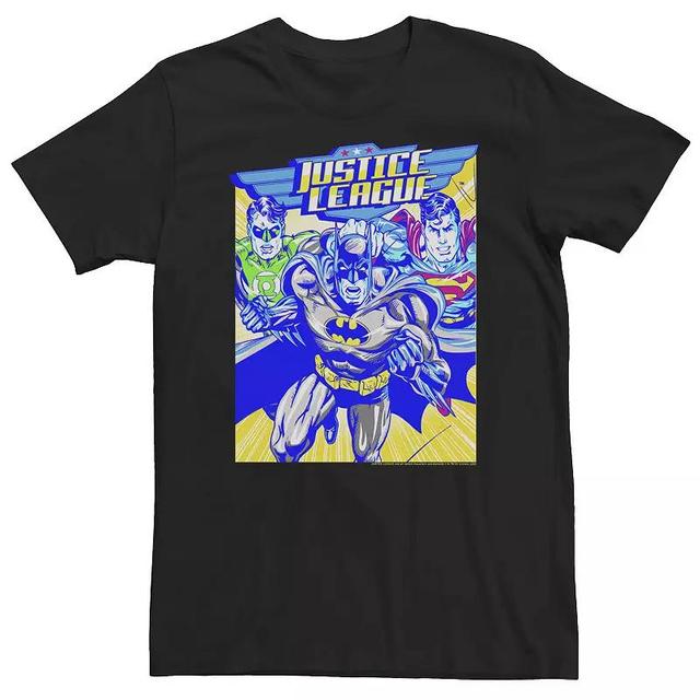 Big & Tall DC Comics Justice League Abstract Pop Poster Tee, Mens Product Image