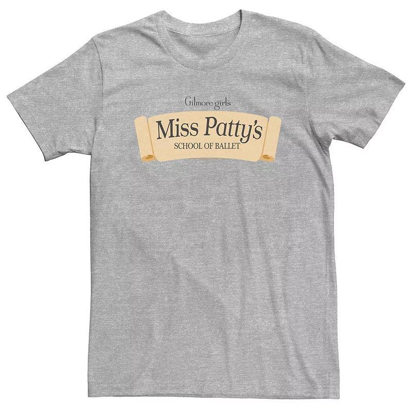 Big & Tall Gilmore Girls Miss Pattys School Of Ballet Logo Tee, Mens Athletic Grey Product Image