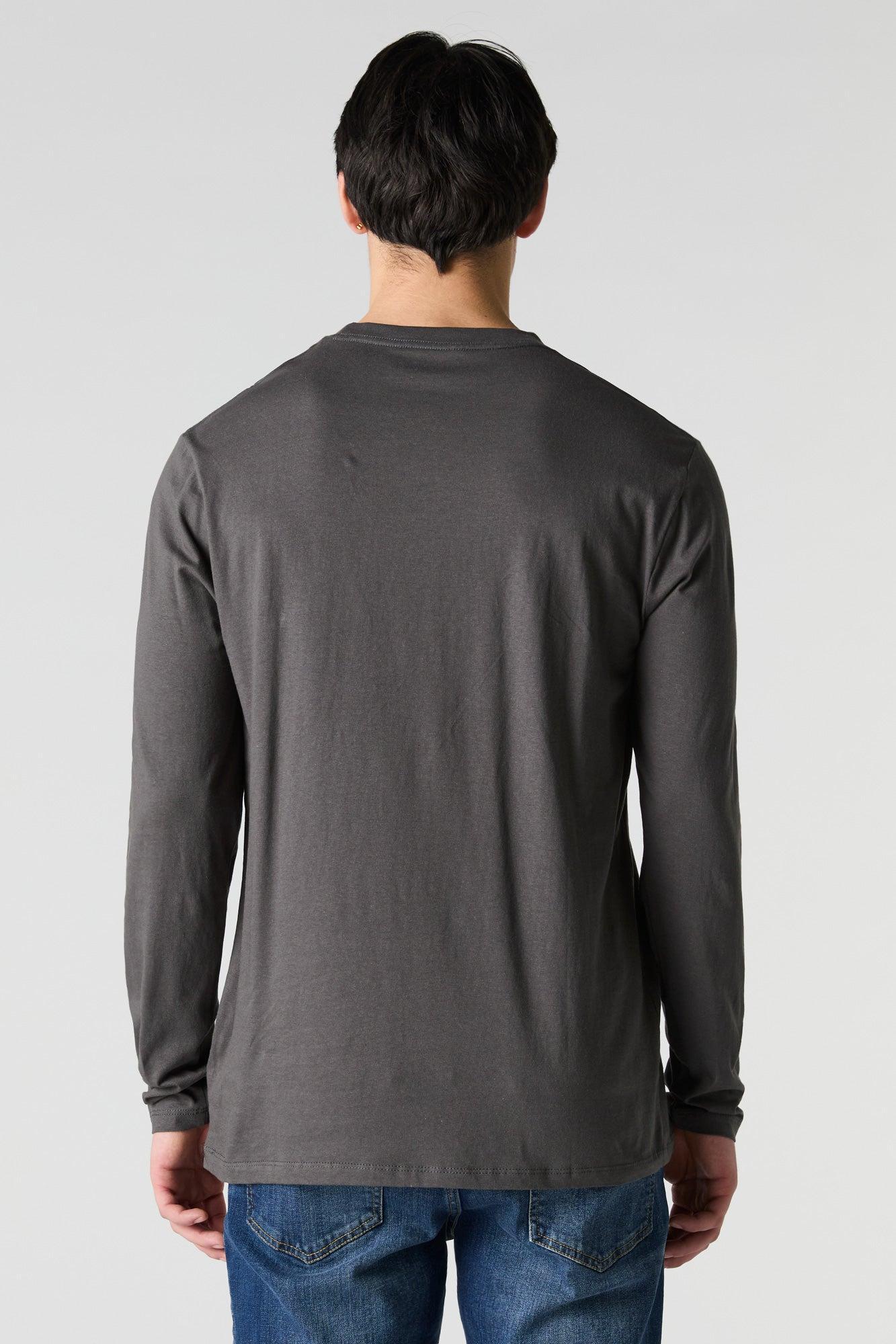 Solid Crewneck Long Sleeve Top Male Product Image