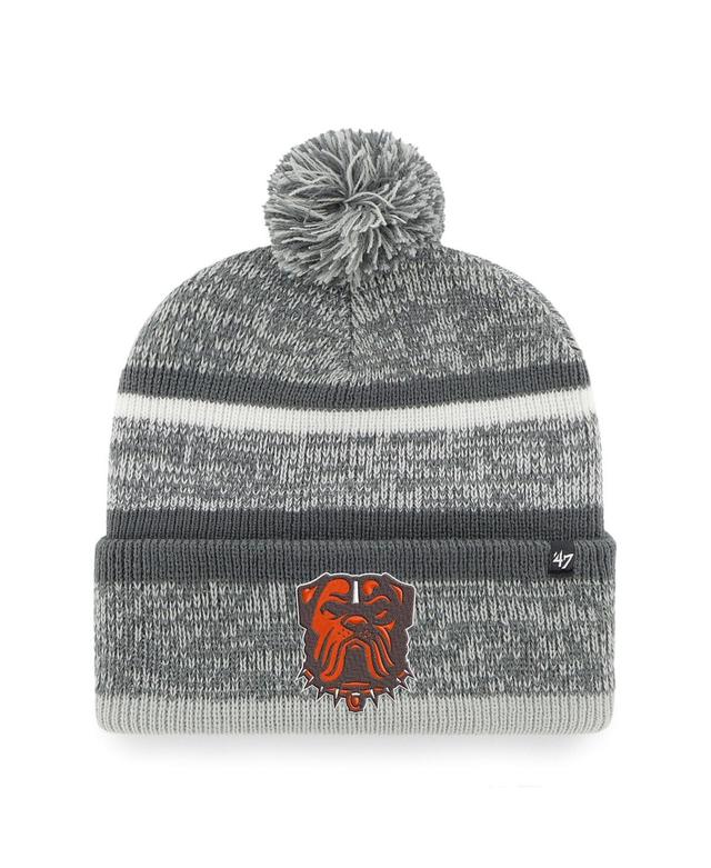 Mens 47 Brand Charcoal Cleveland Browns Northward Cuffed Knit Hat with Pom Product Image