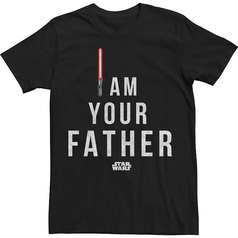 Big & Tall Star Wars I Am Your Father Tee, Mens, Size: 3XL Tall, Black Product Image