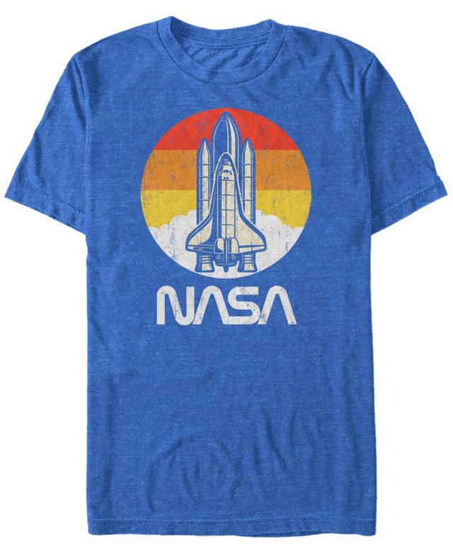 Nasa Mens Vintage-Like Distressed Space Shuttle Launch Logo Short Sleeve T-Shirt Product Image