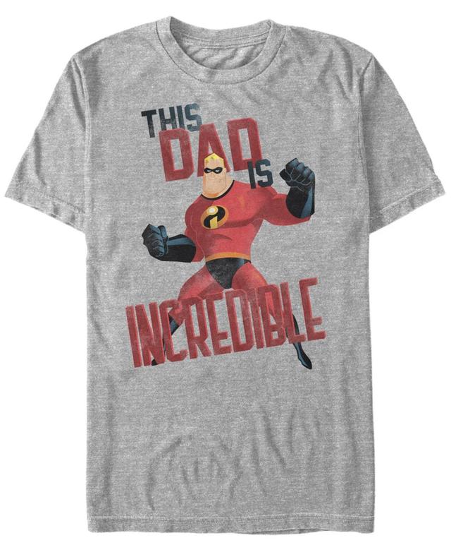 Disney / Pixars The Incredibles Mens This Dad Tee Athletic Grey Product Image