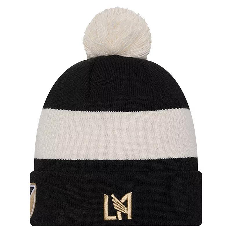 Mens New Era Black LAFC 2024 Kick Off Collection Cuffed Knit Hat with Pom Product Image