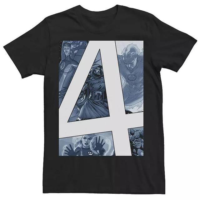 Mens Marvel Fantastic Four Slanted Numeral Center Logo Tee Product Image