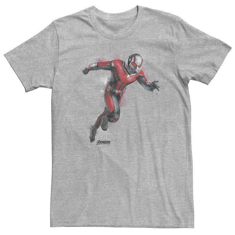 Big & Tall Marvel Avengers Endgame Ant-Man Spray Paint Tee, Mens Athletic Grey Product Image