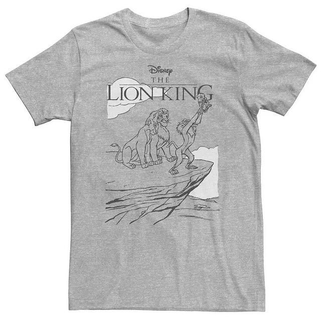 Big & Tall Disney The Lion King Pride Rock Line Art Tee, Mens Product Image