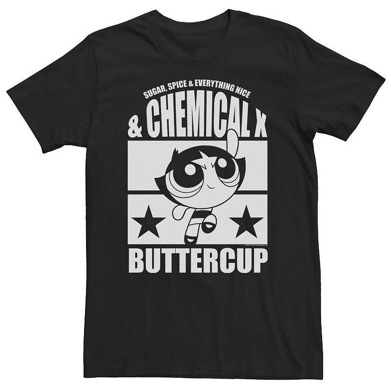 Big & Tall Cartoon Network Powerpuff Girls Buttercup Chemical X Tee, Mens Black Product Image