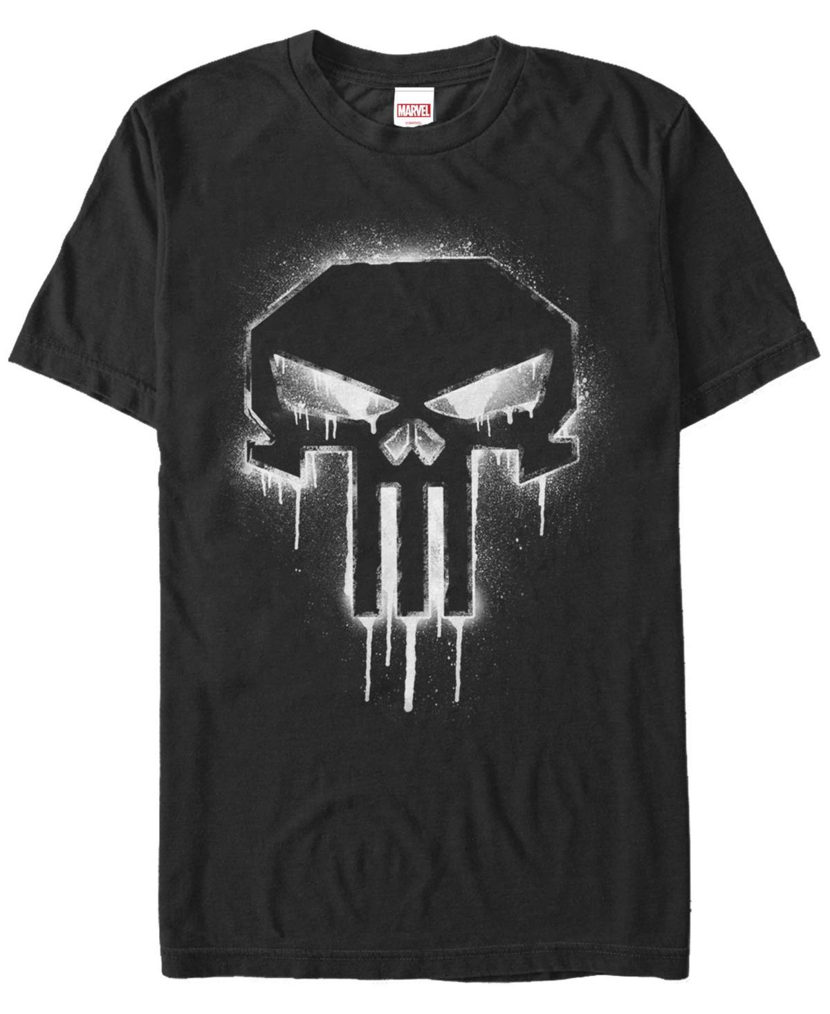 Marvel Mens Punisher The Punisher Spray Paint Skull Logo Short Sleeve T-Shirt Product Image