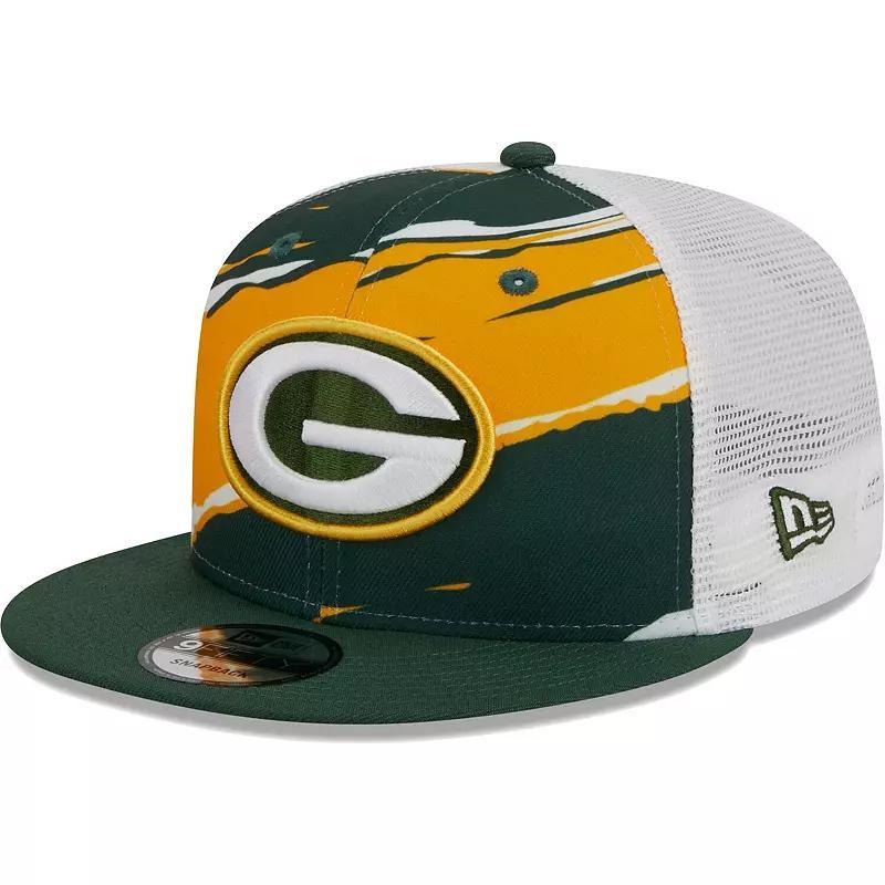 Mens New Era Green Green Bay Packers Tear Trucker 9FIFTY Snapback Hat Product Image