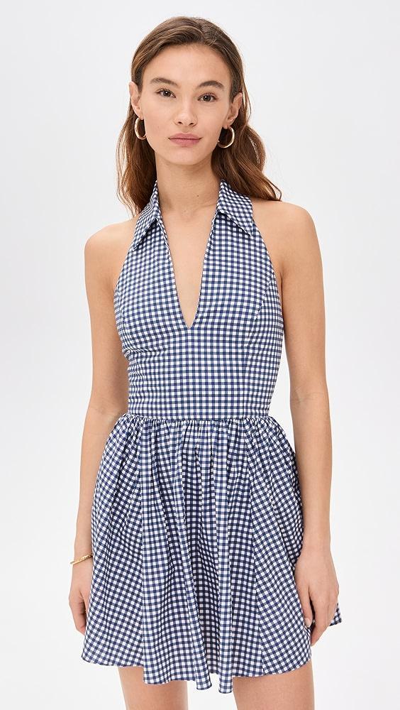 CAROLINE CONSTAS Aya Open Back Collared Mini Dress | Shopbop Product Image