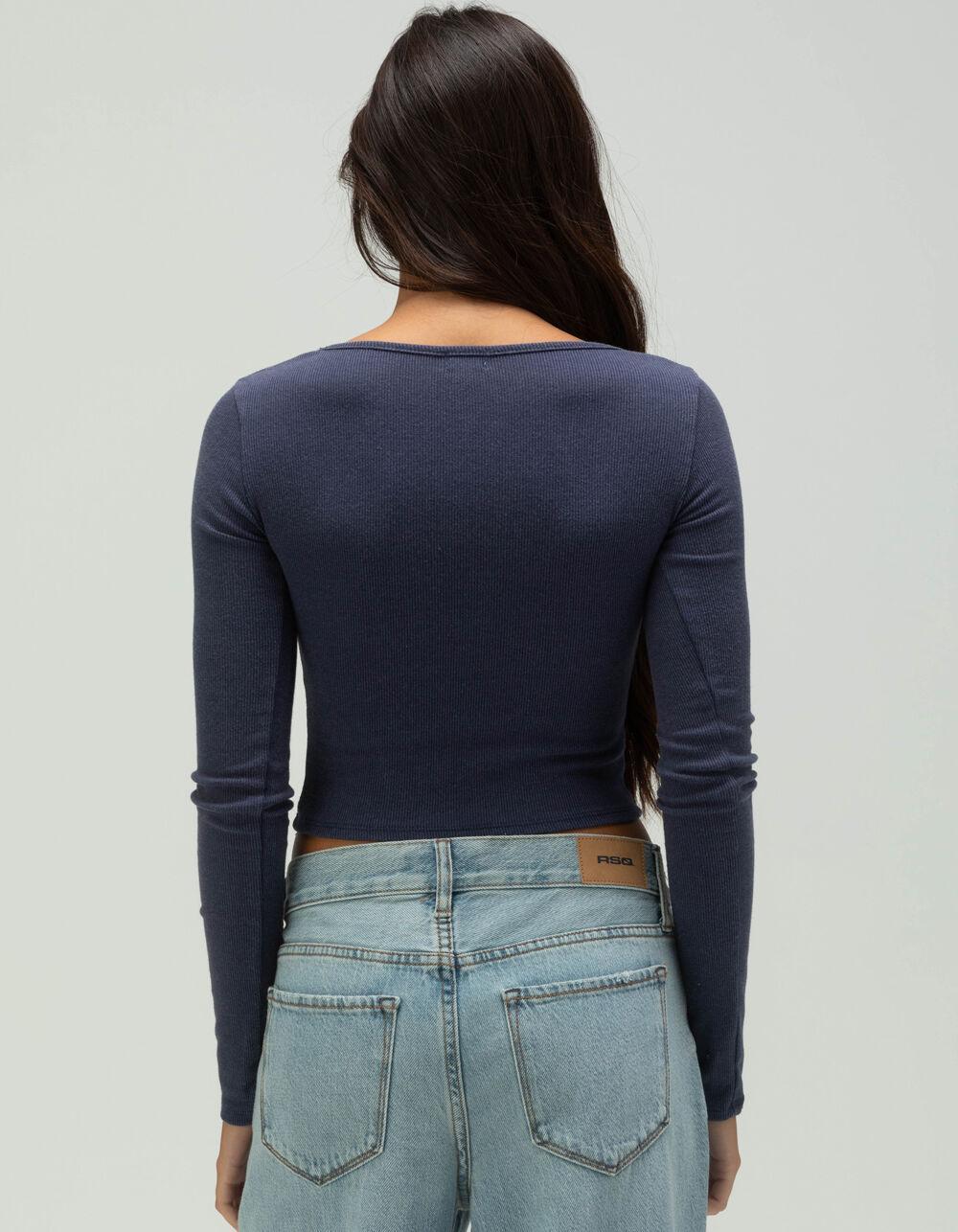 TILLYS Square Neck Womens Long Sleeve Tee Product Image