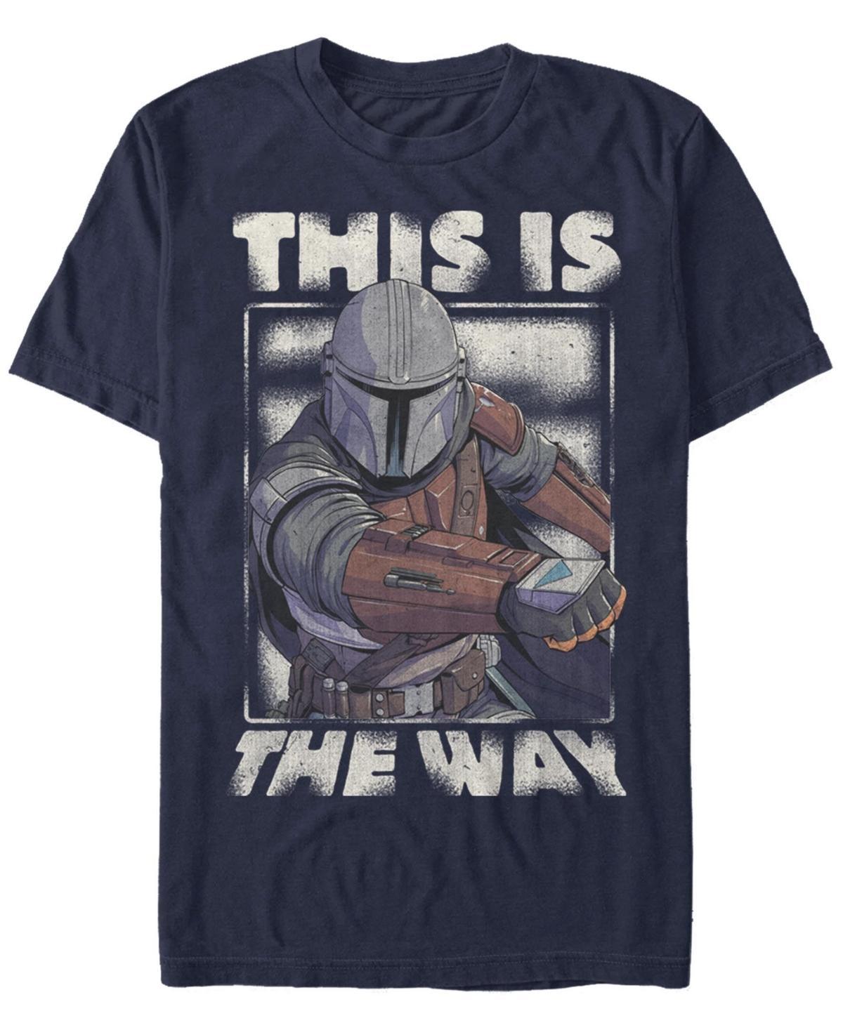 Mens Star Wars The Mandalorian This Is The Way Portrait Graphic Tee Blue Product Image