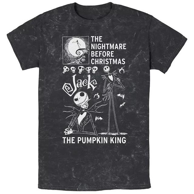 Disneys The Nightmare Before Christmas Jack The Pumpkin King Mineral Wash Mens Graphic Tee Product Image