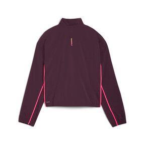 PUMA Run For Her Women's Woven Half-Zip in Midnight Plum/Sunset Glow Product Image