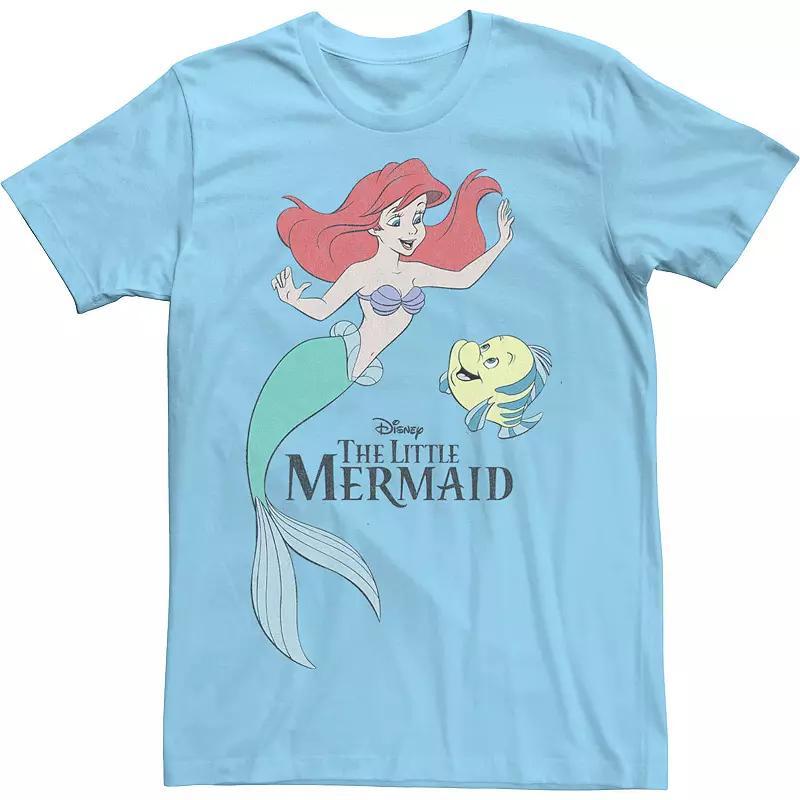 Mens Disney The Little Mermaid Ariel & Flounder Portrait Tee Product Image