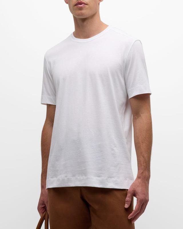 Mens Pure Cotton Crewneck T-Shirt Product Image