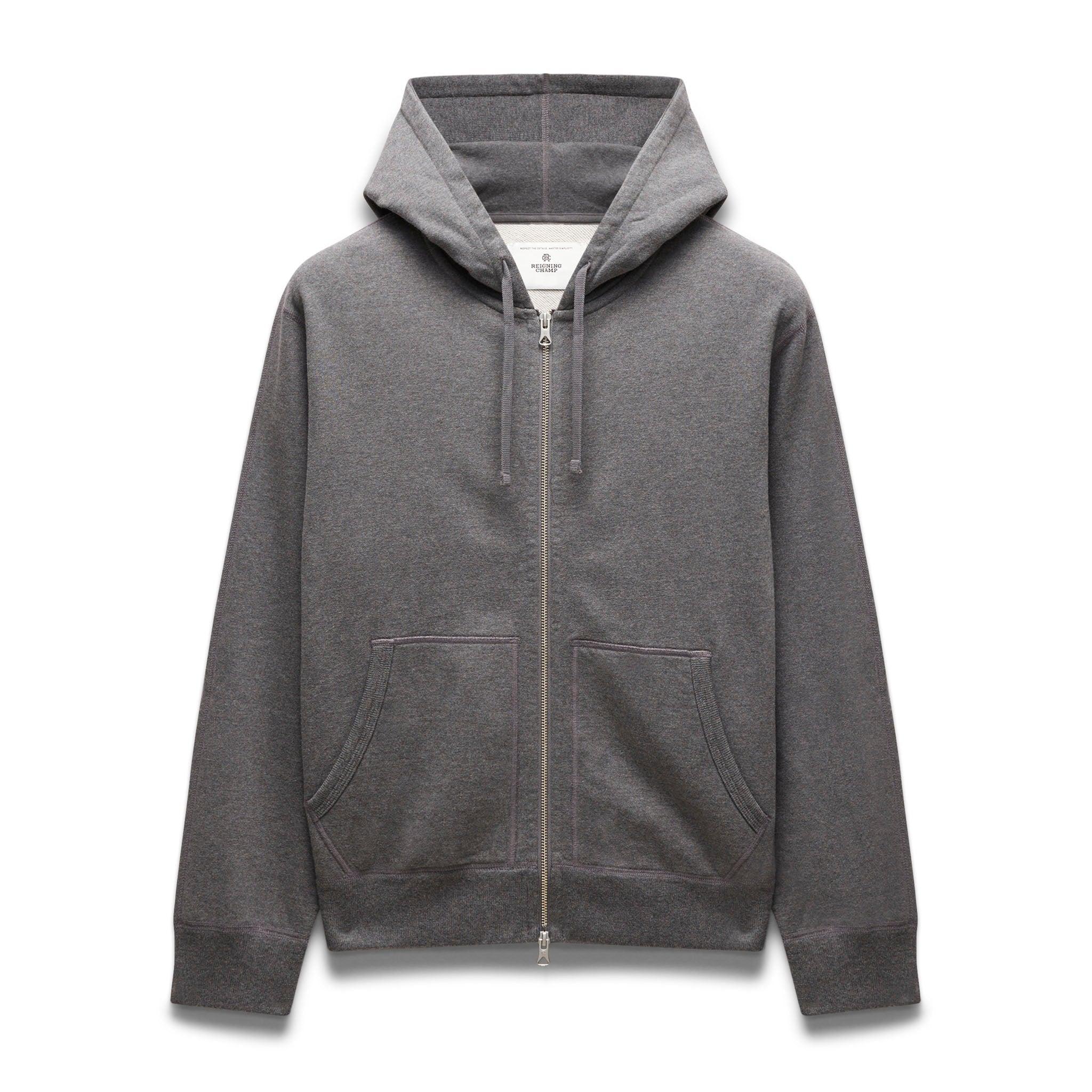 Midweight Terry Standard Zip Hoodie Male Product Image