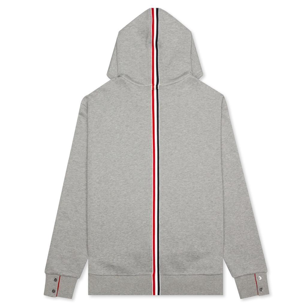 Zip-Up Pullover Hoodie - Light Grey Male Product Image