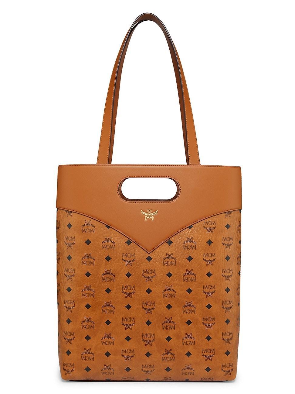 Womens Diamond Visetos Monogram Canvas Tote Bag Product Image