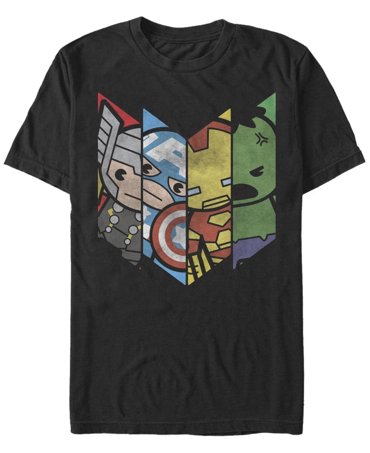 Marvel Mens Comic Collection Kawaii Avenger Panels Short Sleeve T-Shirt Product Image