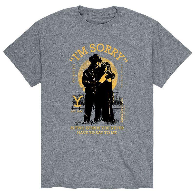 Mens Yellowstone Im Sorry Tee Grey Military Green Product Image