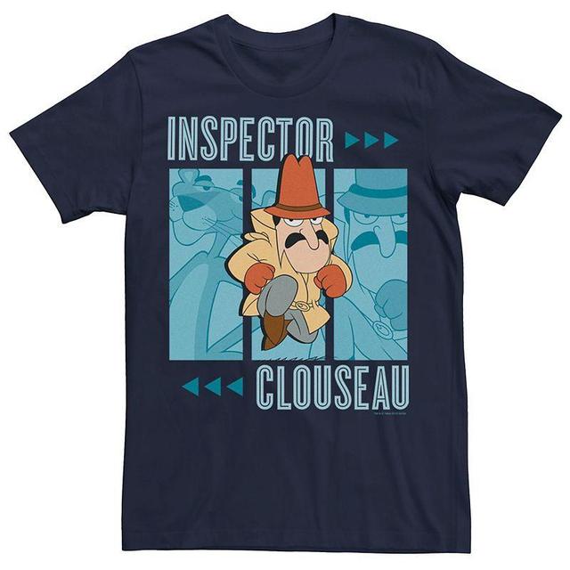 Mens Pink Panther Inspector Clouseau Trio Panels Tee Blue Product Image