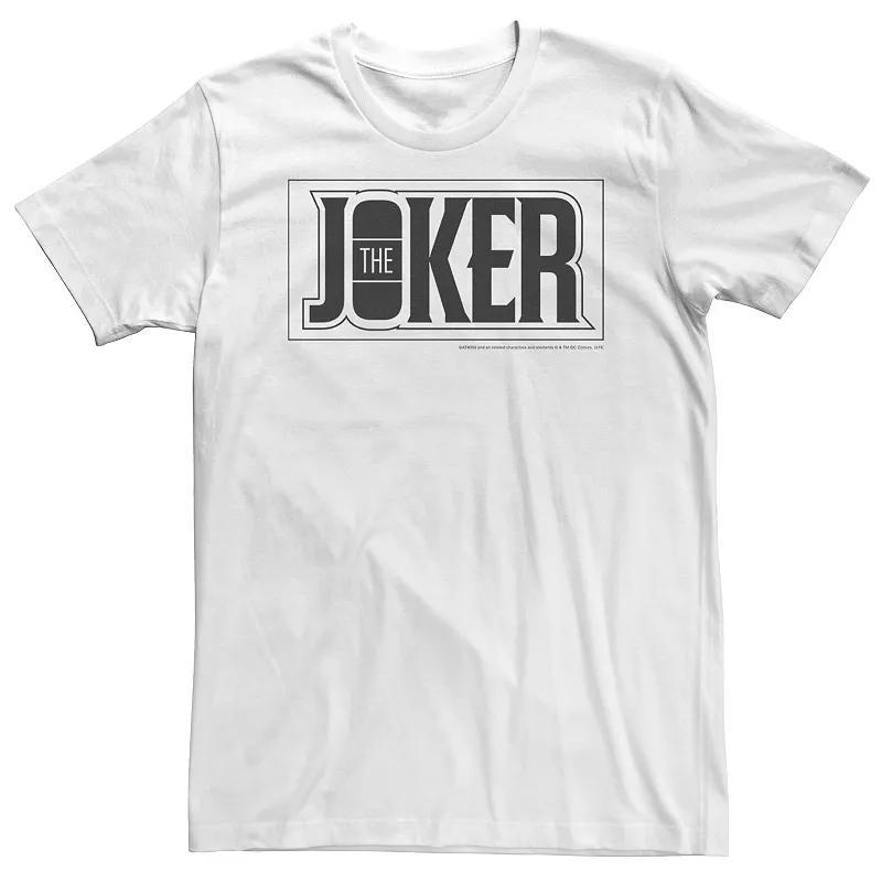 Big & Tall DC Comics The Joker Bold Text Poster Tee, Mens Product Image