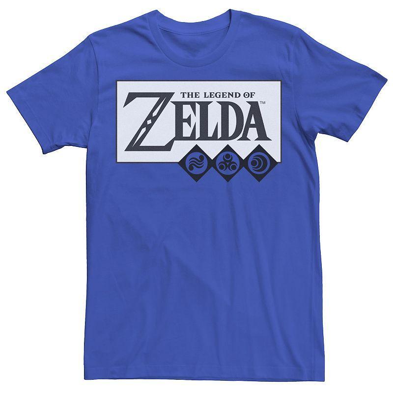 Mens The Legend Of Zelda Elements Logo Tee Med Blue Product Image