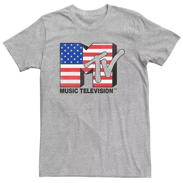 Mens MTV American Flag Bold Logo Graphic Tee Product Image