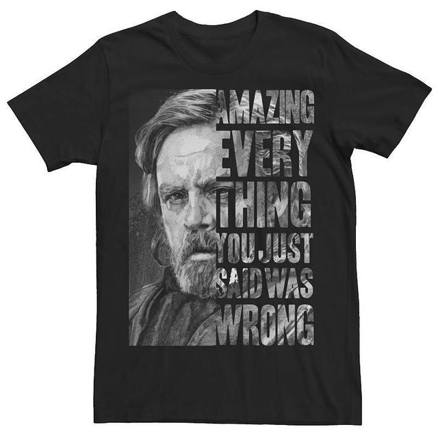 Mens Star Wars: The Last Jedi Luke Skywalker Everything Is Wrong Tee Product Image