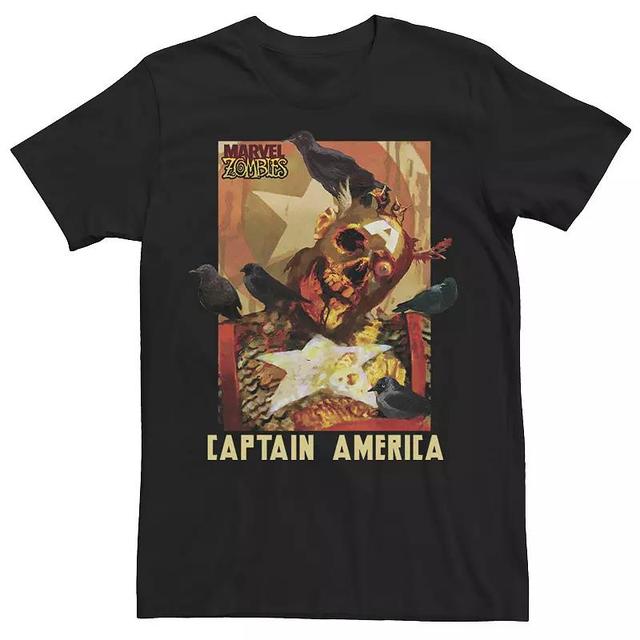 Mens Marvel Zombies Captain America Zombie Portrait Poster Graphic Tee Product Image