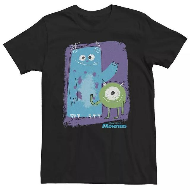 Big & Tall Disney / Pixar Monsters Inc. Mike & Sully Painted Sketch Tee, Mens Product Image