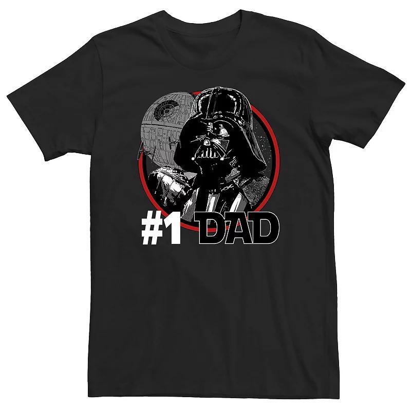 Big & Tall Star Wars Darth Vader #1 Dad Death Star Tee, Mens Product Image