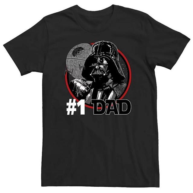 Big & Tall Star Wars Darth Vader #1 Dad Death Star Tee, Mens Product Image