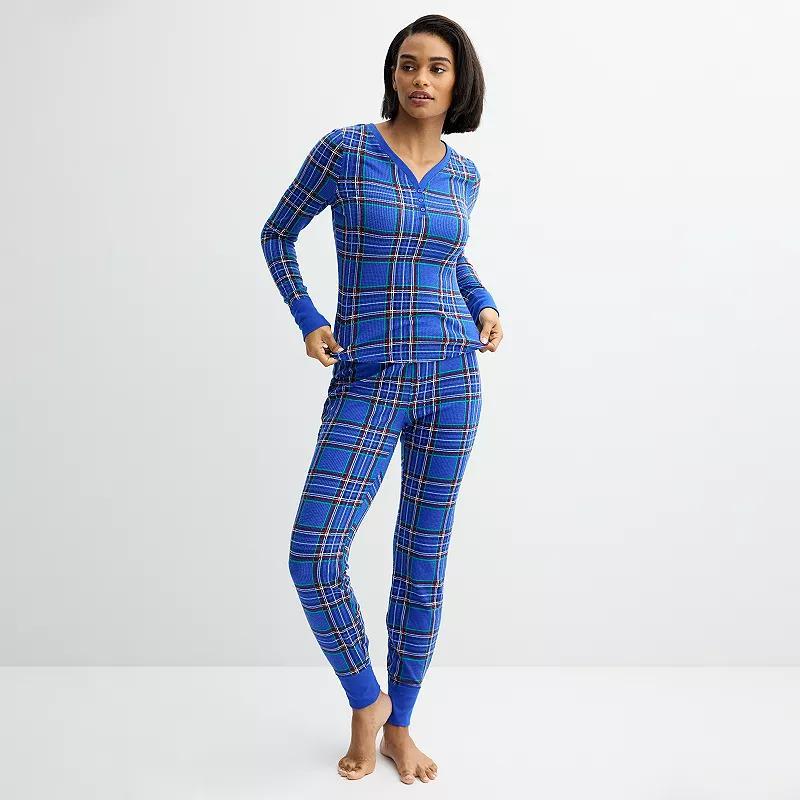 Womens Sonoma Goods For Life 2-pc. Thermal Pajama Top & Pajama Bottoms Set Product Image