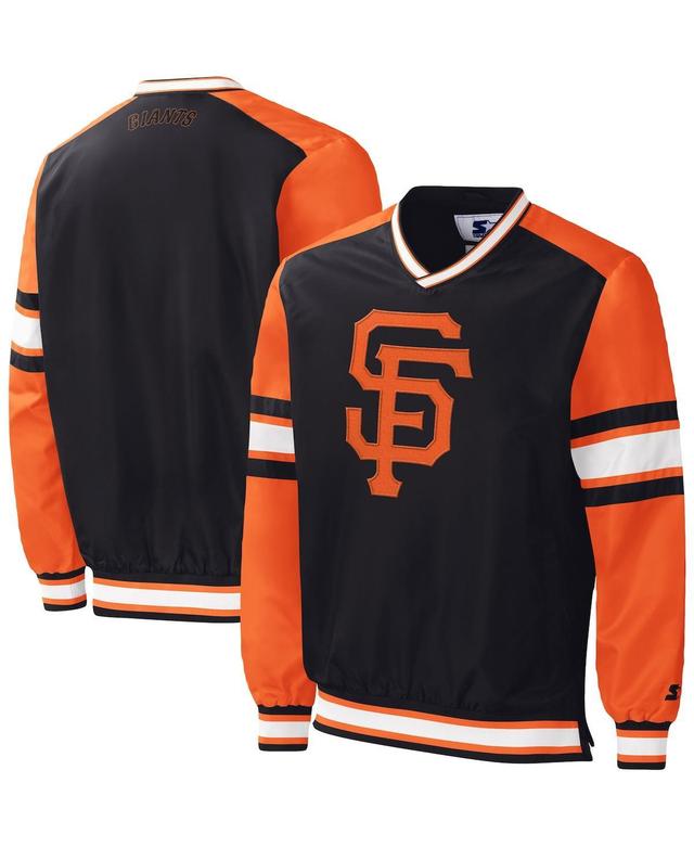 Mens Starter San Francisco Giants Yardline V-Neck Pullover Windbreaker Product Image