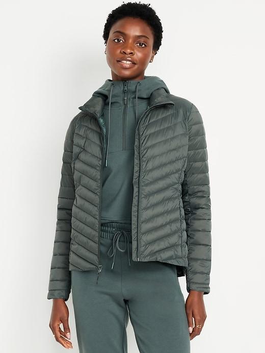 Water-Resistant Narrow-Channel Puffer Jacket Product Image