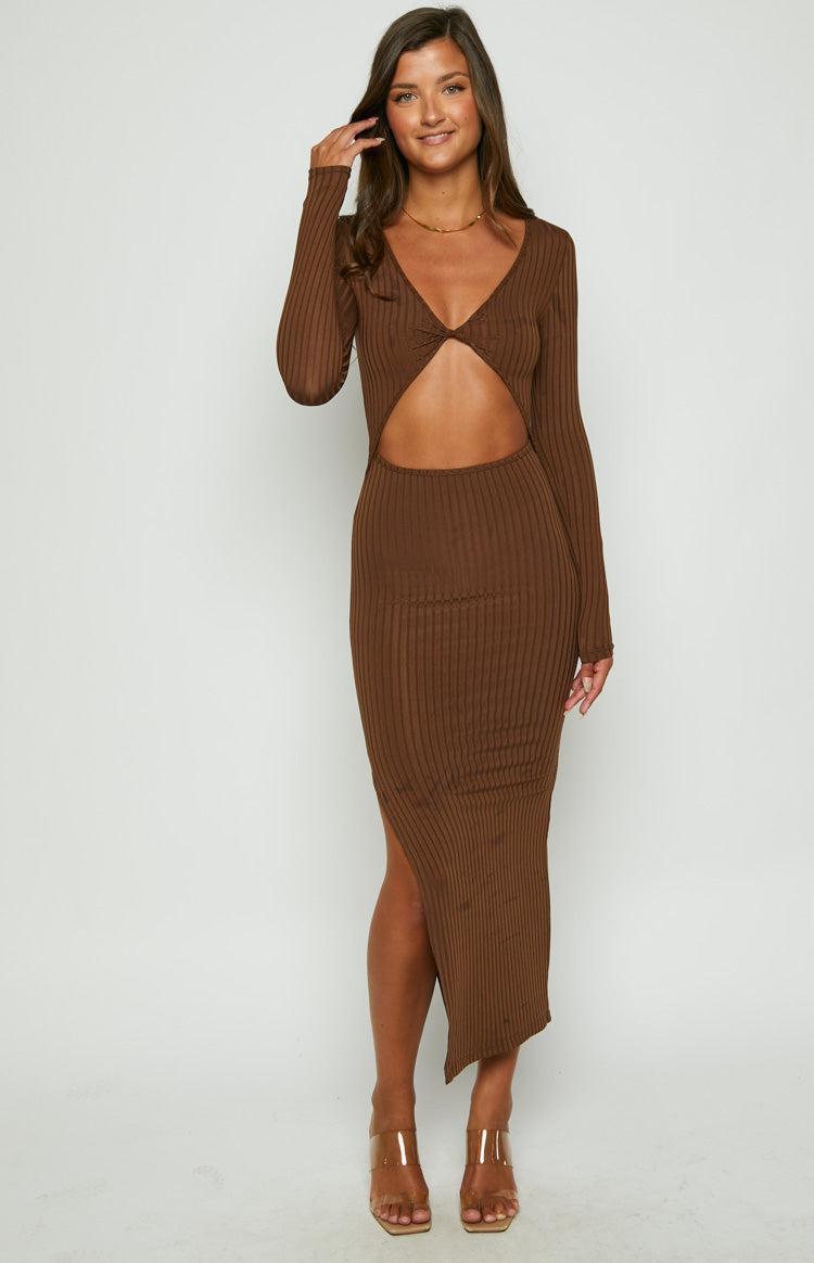 Hailey Cut Out Midi Brown Product Image