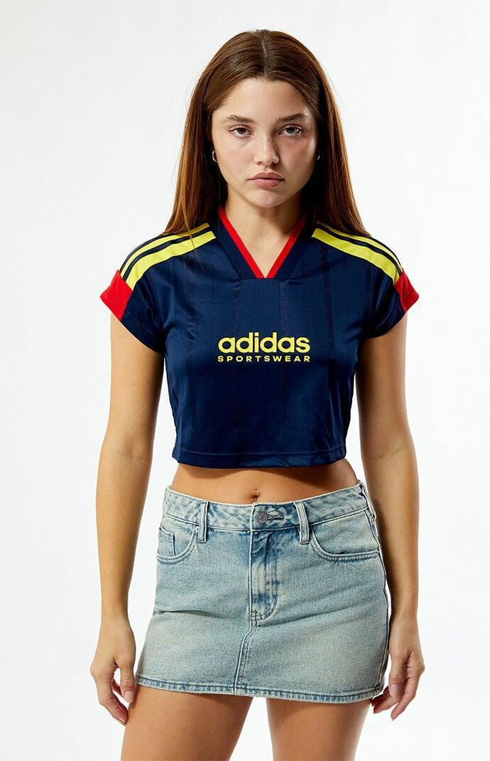 Adidas Women's Tiro Cut 3-Stripes Cropped Jersey - Product Image