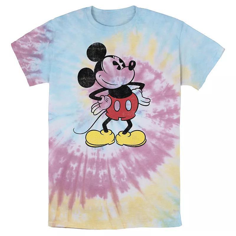 Mens Disney Mickey Mouse Hands on the Hip Pose Wash Tee Multicolor Product Image