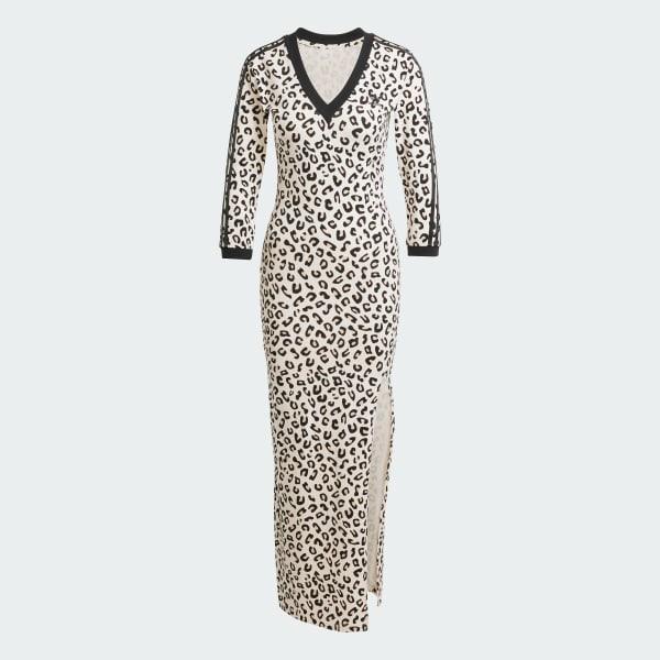 Leopard 3-Stripes Maxi Dress Product Image