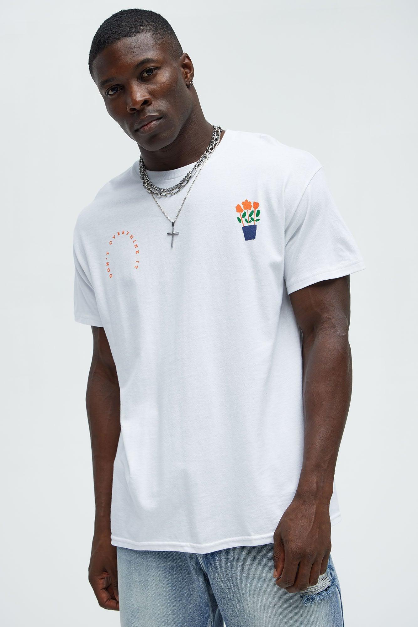 Don't Overthink It Short Sleeve Tee - White Product Image