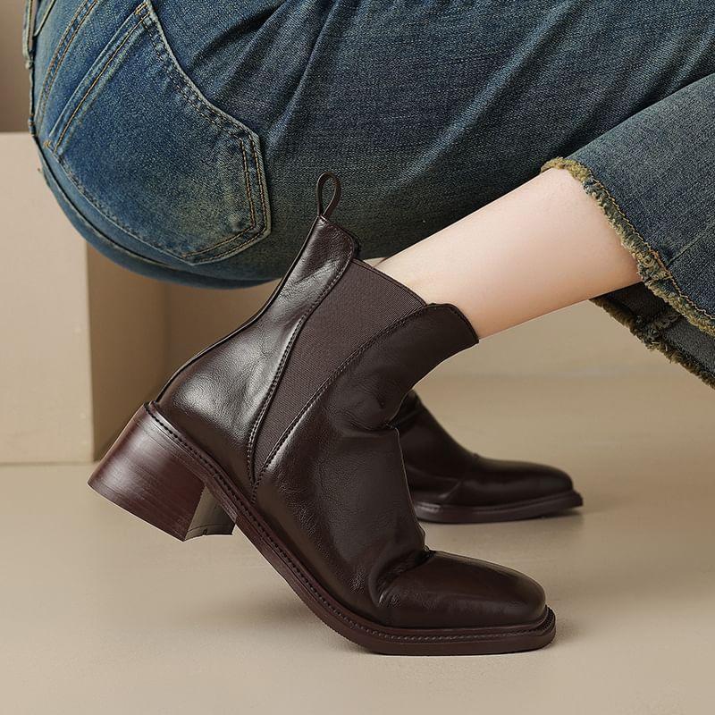 Square Toe Block Heel Chelsea Boots product image