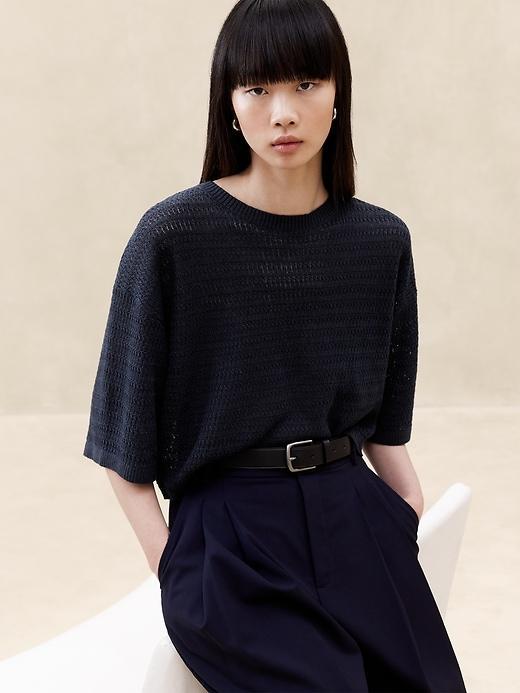 Teia Oversized Linen Sweater Product Image