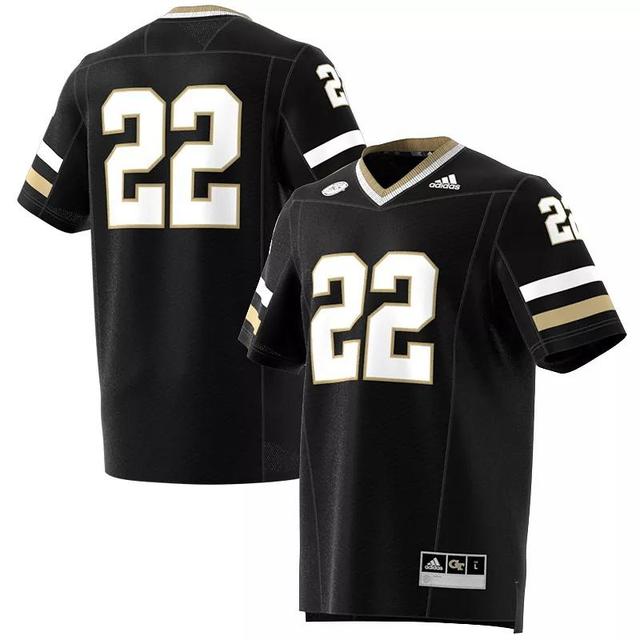 Mens adidas #22 Black Georgia Tech Yellow Jackets Premier Strategy Jersey - Black Product Image