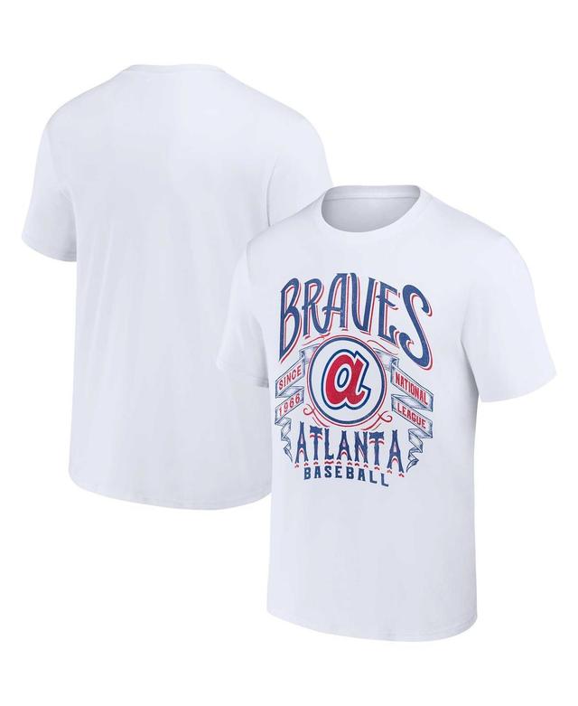 Mens Darius Rucker Collection by Fanatics White Atlanta Braves Distressed Rock T-shirt Product Image