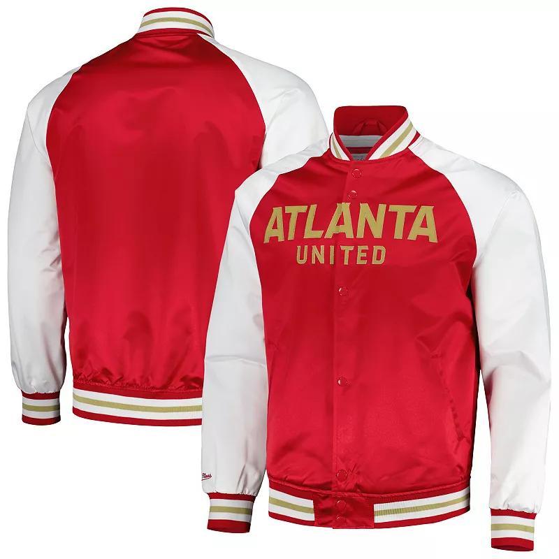 Mens Mitchell & Ness Red Atlanta United FC Satin Raglan Full-Snap Jacket Product Image